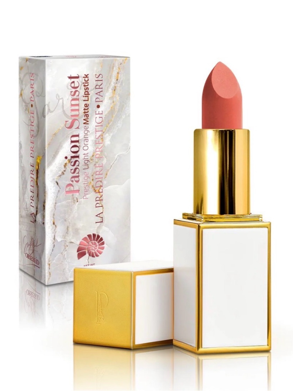 La Prestige Passion Sunset Matte Lipstick - Peachy Coral ~ Retail $180